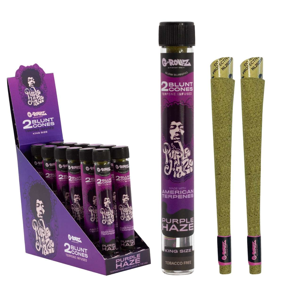 G-Rollz KS Blunt Cones Purple-Haze 2 x 12 Stk