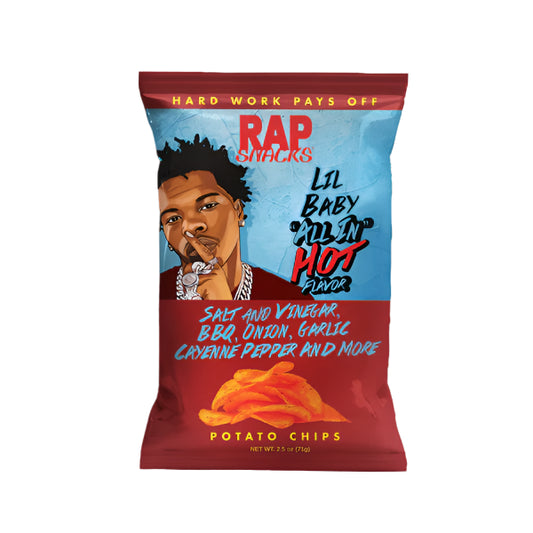 Rap Snacks Bags: Lil Baby All In Hot - 71g x 12 Stk