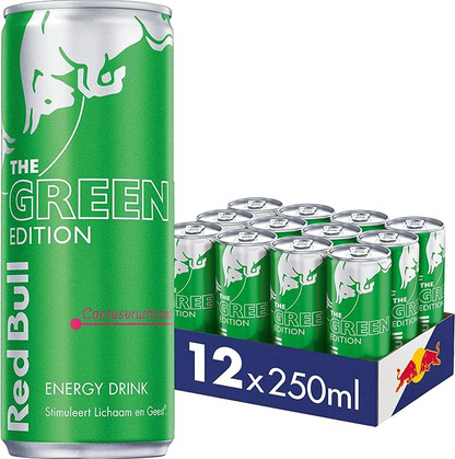 RED BULL ENERGY DRINK GREEN EDITION - 250ml x 12stk