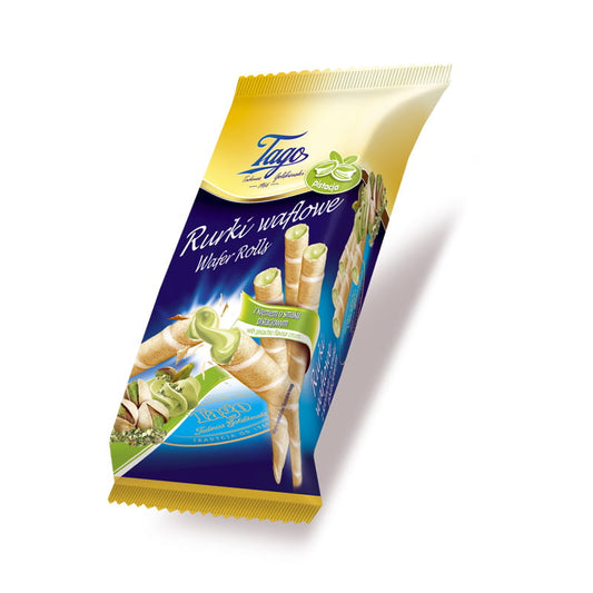 TAGO wafer rolls filled with PISTACHIO CREAM - 150g x 30stk