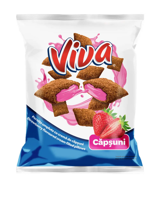 VIVA Cream Snacks STRAWBERRY - 200g x 14stk