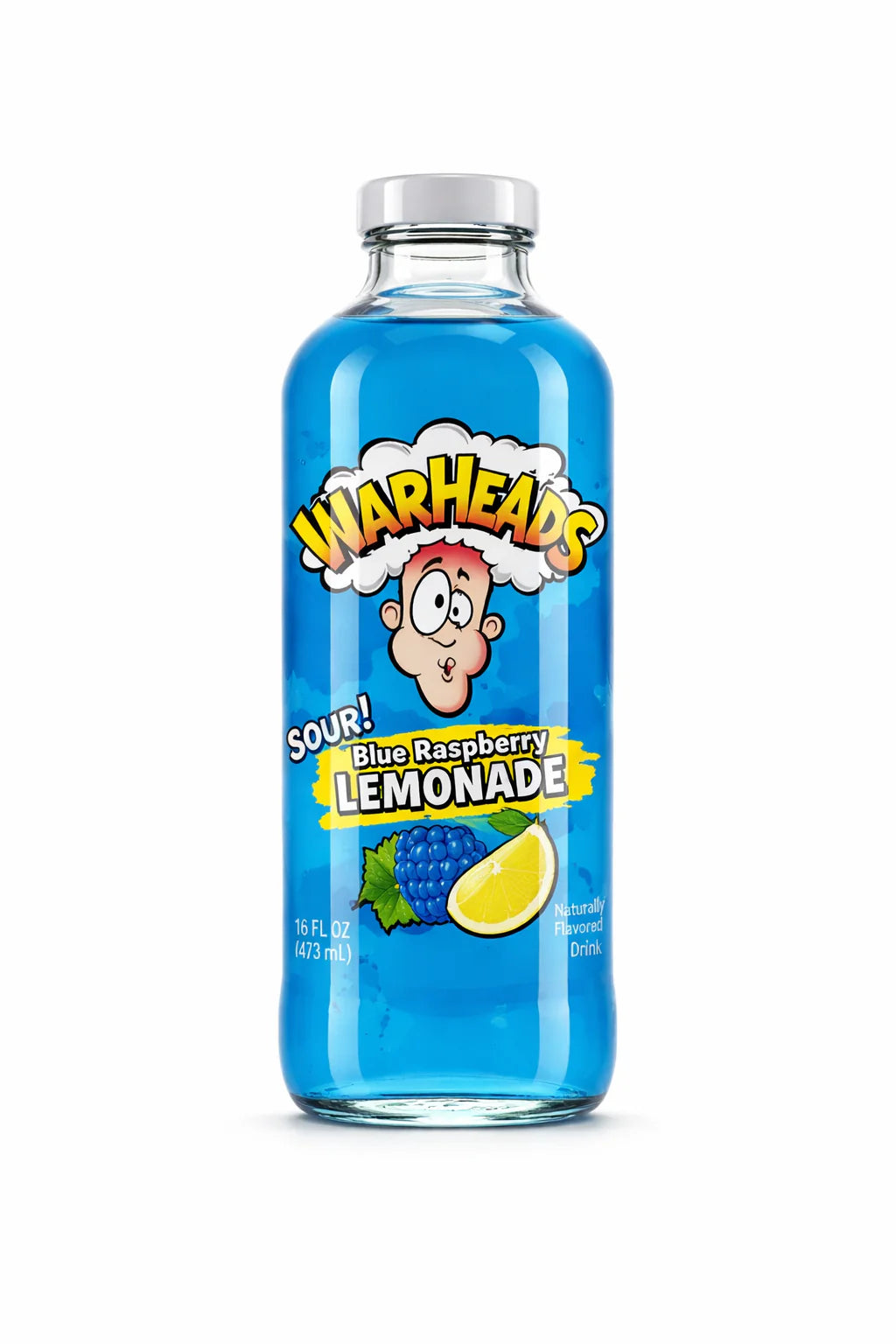 Warheads Sour Blue Raspberry Lemonade 16oz (473ml) - 12stk