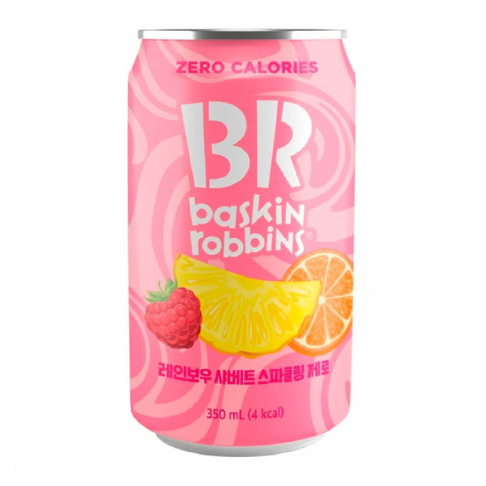 Baskin Robbins Rainbow Sherbet Sparkling Zero Soda 350ml x 24stk