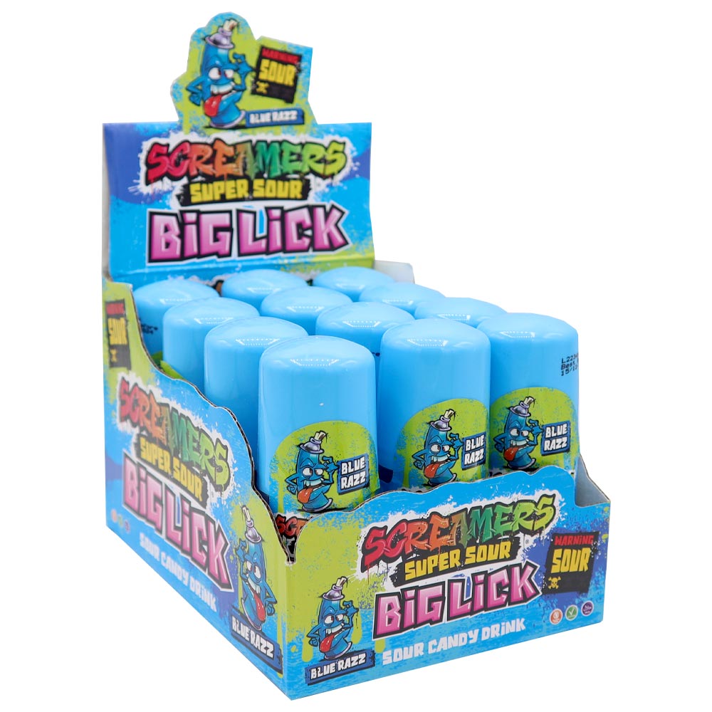 Zed Screamers Big Lick Blue Razz 76.8g - 12stk
