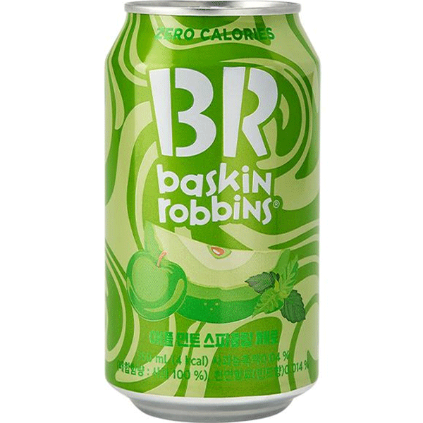 Baskin Robbins Apple Mint Sparkling Zero 350ml x 24stk