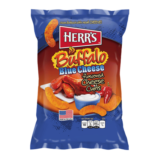 Herr's Buffalo Blue Cheese Curls 6oz (170g) - 12stk