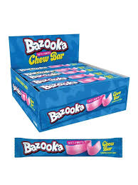 Bazooka Bar: Chew Strawberry - 14g x 60 Stk
