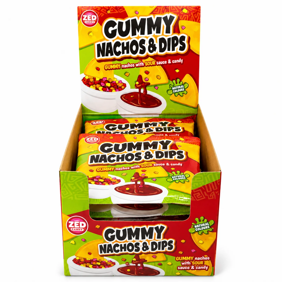 Zed Gummy Nachos & Dips - 51g x 12stk