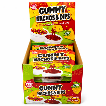 Zed Gummy Nachos & Dips - 51g x 12stk