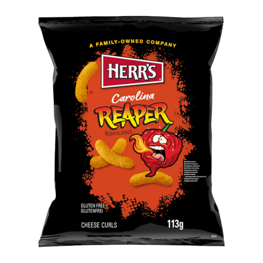 Herr's Carolina Reaper Cheese Curls 113g SHELF READY (EU) - 12stk