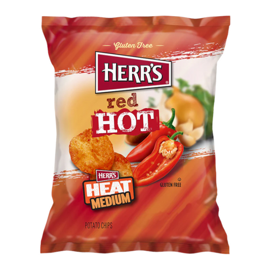 Herr's Red Hot Potato Chips 1oz (28g) - 42stk