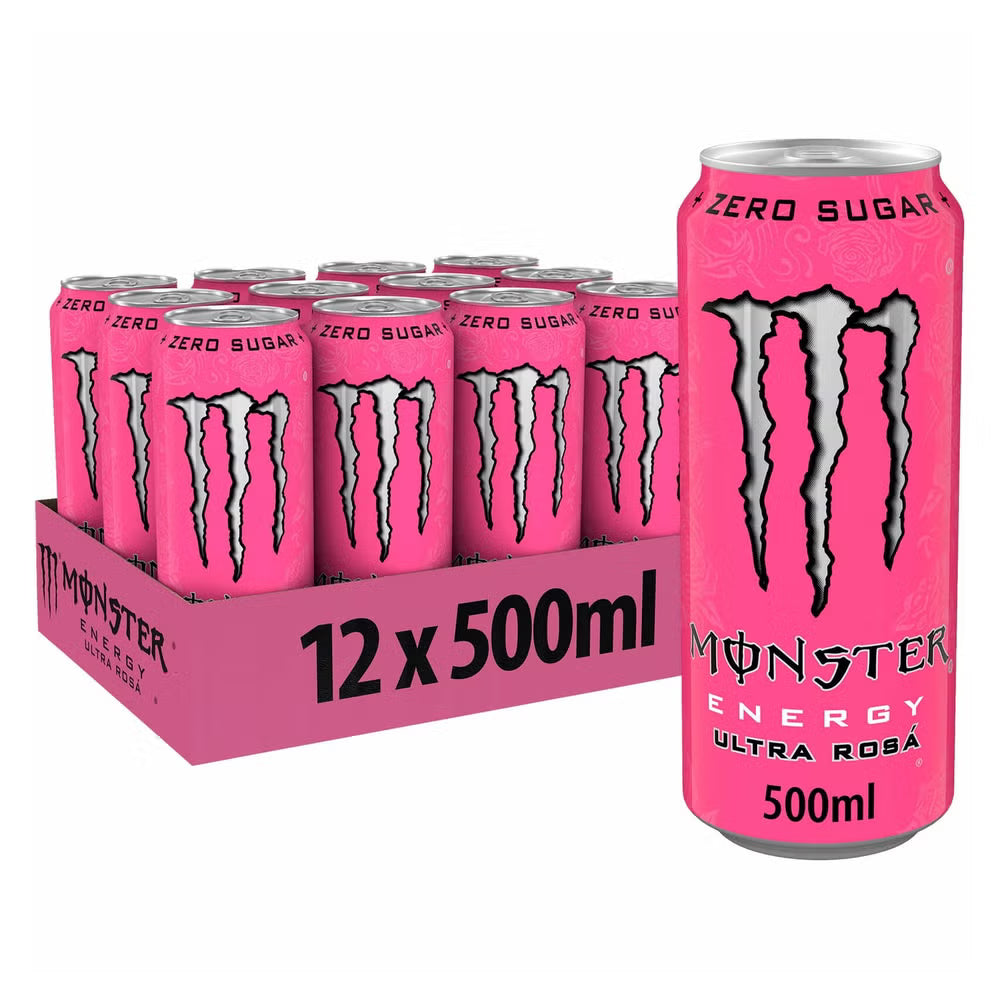 MONSTER ENERGY DRINK ULTRA ROSA 500ML x 12stk