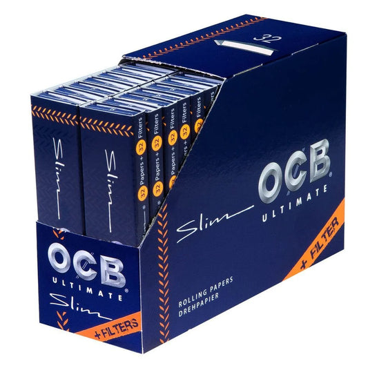 OCB KS Slim Blue/Ultimate + Tips - 32 stk