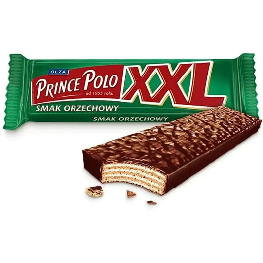 Prince Polo XXL HAZELNUT CRISPY WAFER WITH NUTTY CREAM & CHOCOLATE 45G x 35stk