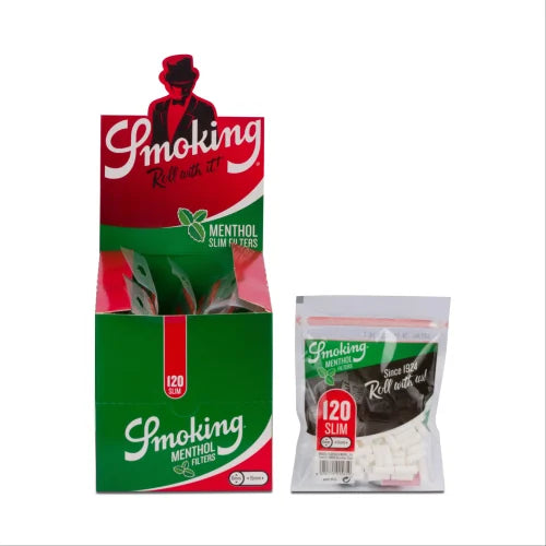 Smoking Menthol Slim Filter Bags - 120 x 10 Stk