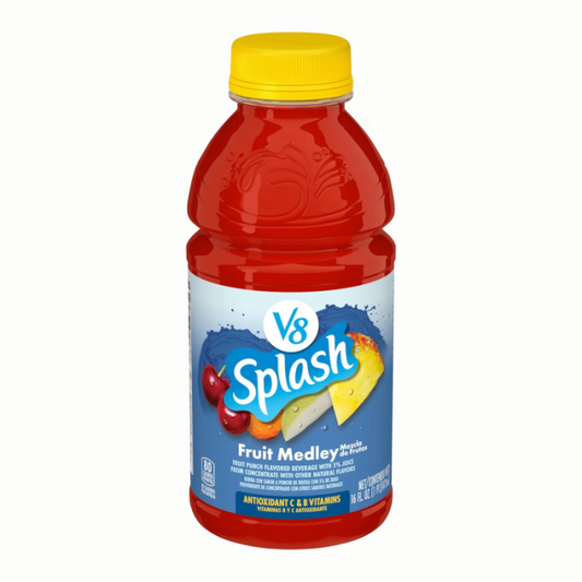V8 Splash Fruit Medley 16oz (473ml) - 12stk