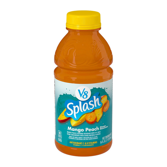 V8 Splash Mango Peach - 16oz (473ml) - 12stk