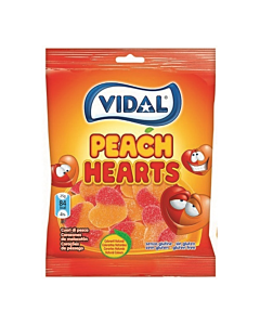 Vidal Peach Hearts 3.17oz (90g) - 14stk
