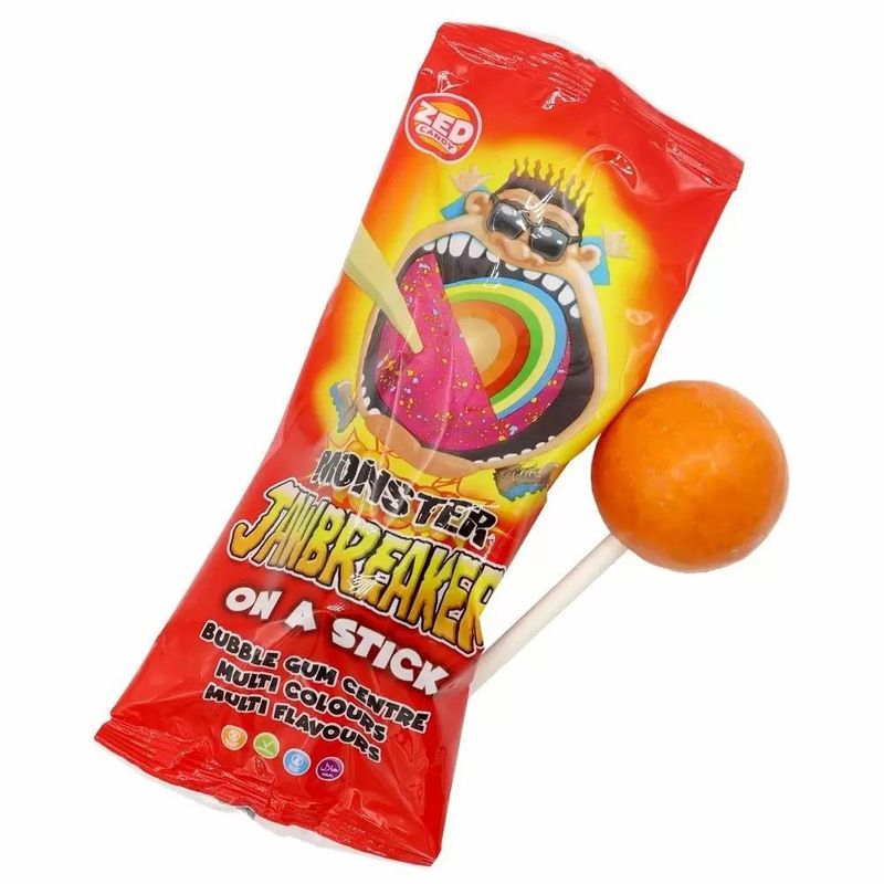 Zed Monster Jawbreaker On A Stick 60g - 20stk