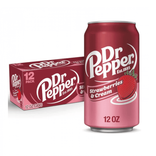 Dr Pepper Strawberries & Cream 12oz (355ml x 12stk)