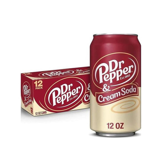 Dr Pepper & Cream Soda (US) 12oz (355ml x 12stk)