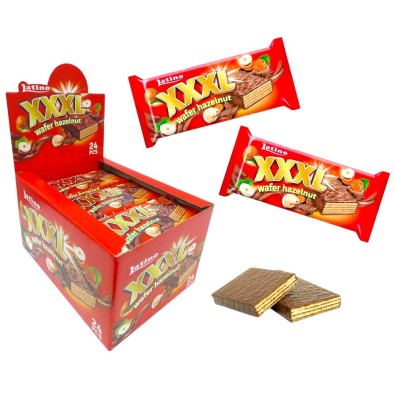 XXL HAZELNUT CRISPY WAFER WITH NUTTY CREAM & CHOCOLATE 45G x 35stk
