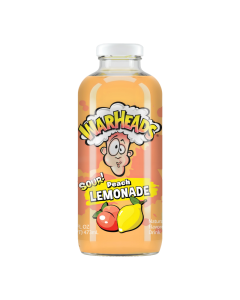 Warheads Sour Peach Lemonade 16oz (473ml) - 12stk