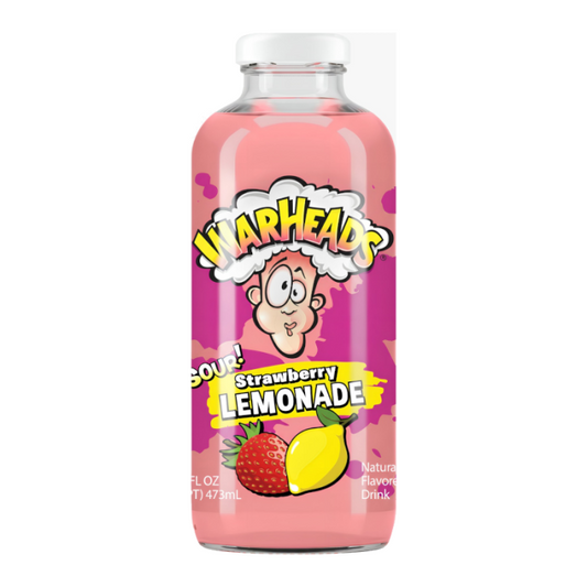 Warheads Sour Strawberry Lemonade 16oz (473ml) - 12stk